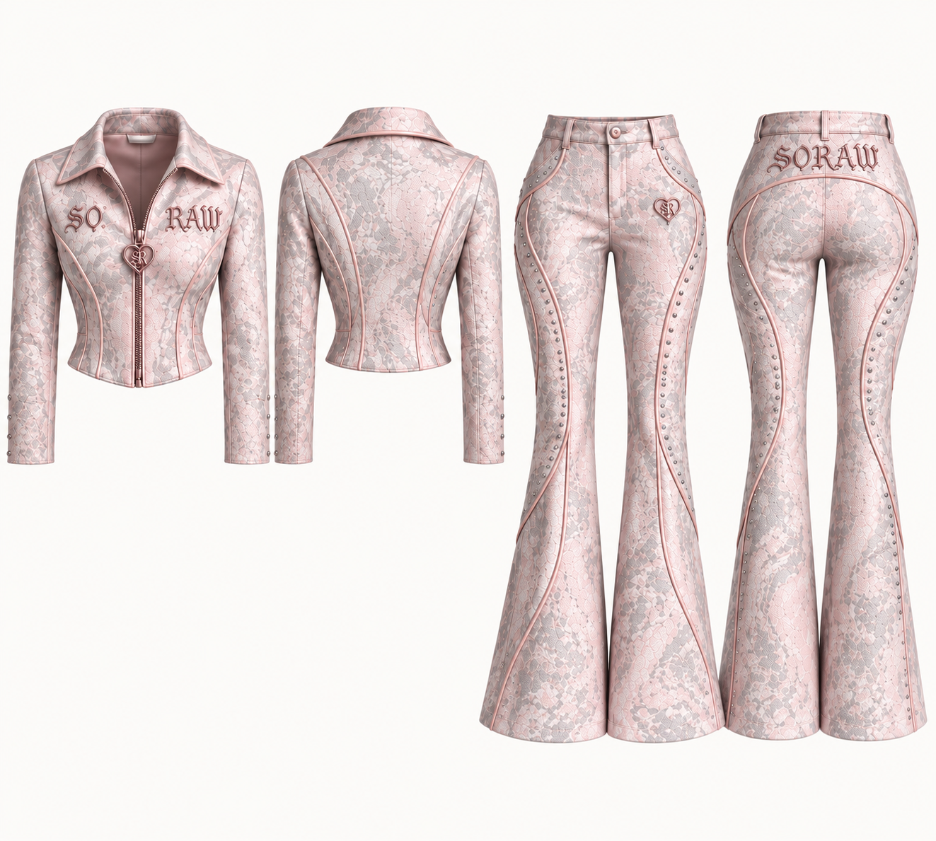 SORAW So Raw Set in Blush Pearl without cuffs